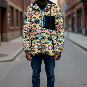 Dravus multicolor hoodie, Sherpa